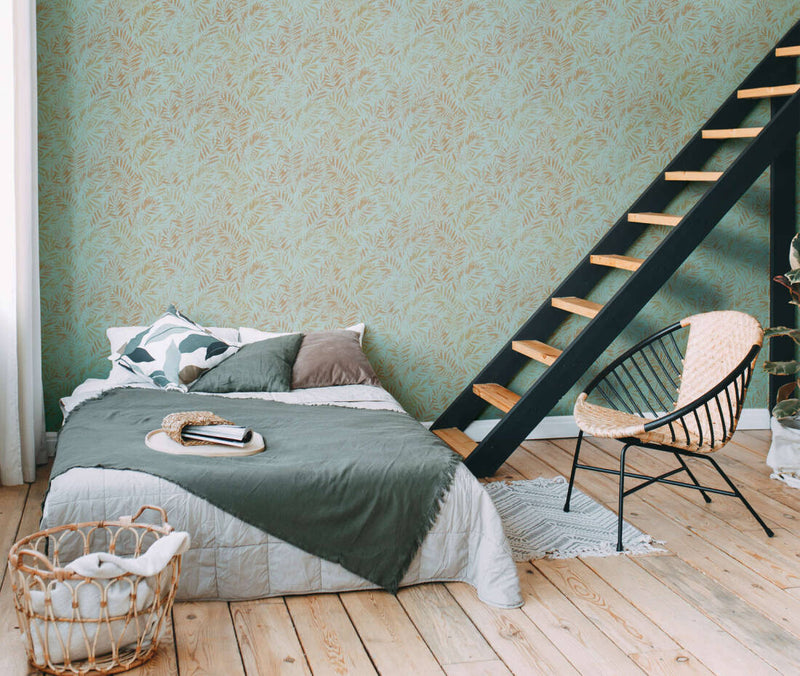 Don't Leaves Me Wallpaper (Metropolitan Stories 3 Collection) - Green/Gold