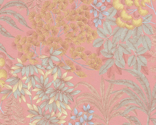 Floral Bliss Wallpaper (Metropolitan Stories 3 Collection) - Pink/Pink