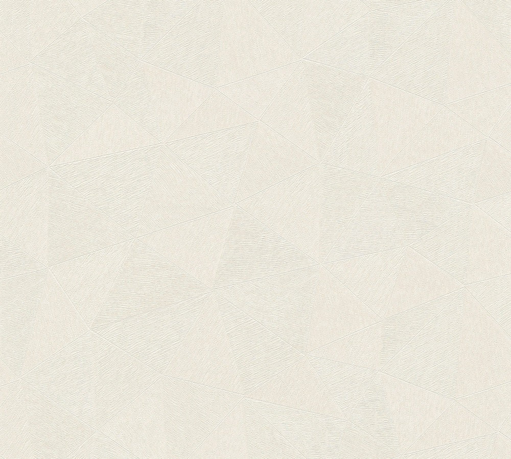 Sample - Hexagon Textured Vinyl Wallpaper - White