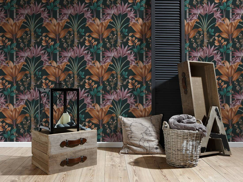 Graphic Palms Wallpaper - 5 Colours