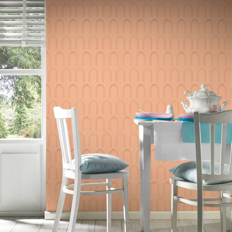 Metallic Arches Wallpaper - 4 Colours