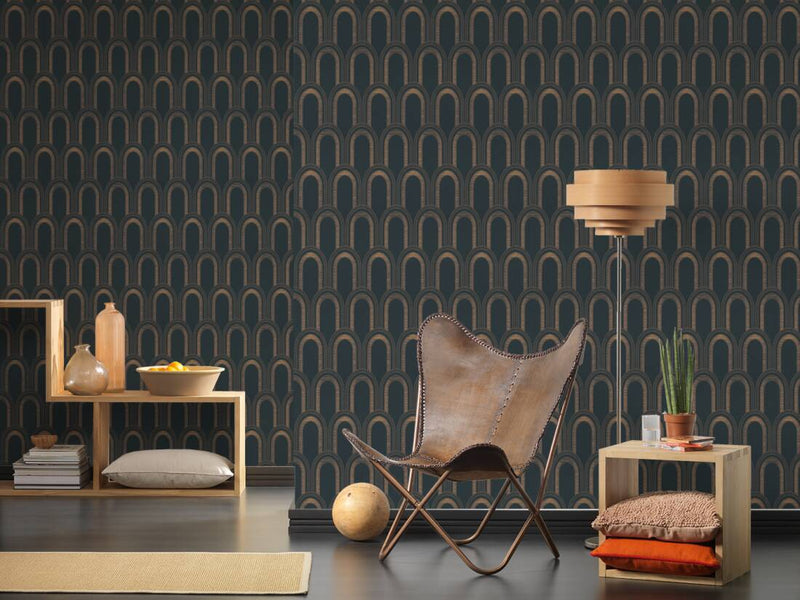 Metallic Arches Wallpaper - 4 Colours