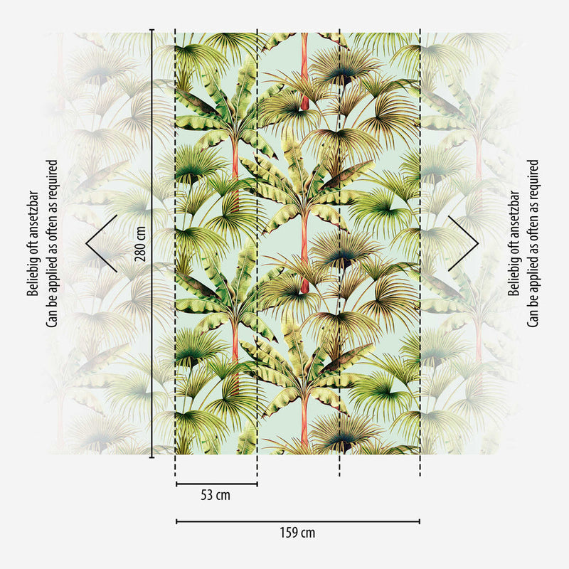 Miami Trees - Hybrid Wallpaper Mural