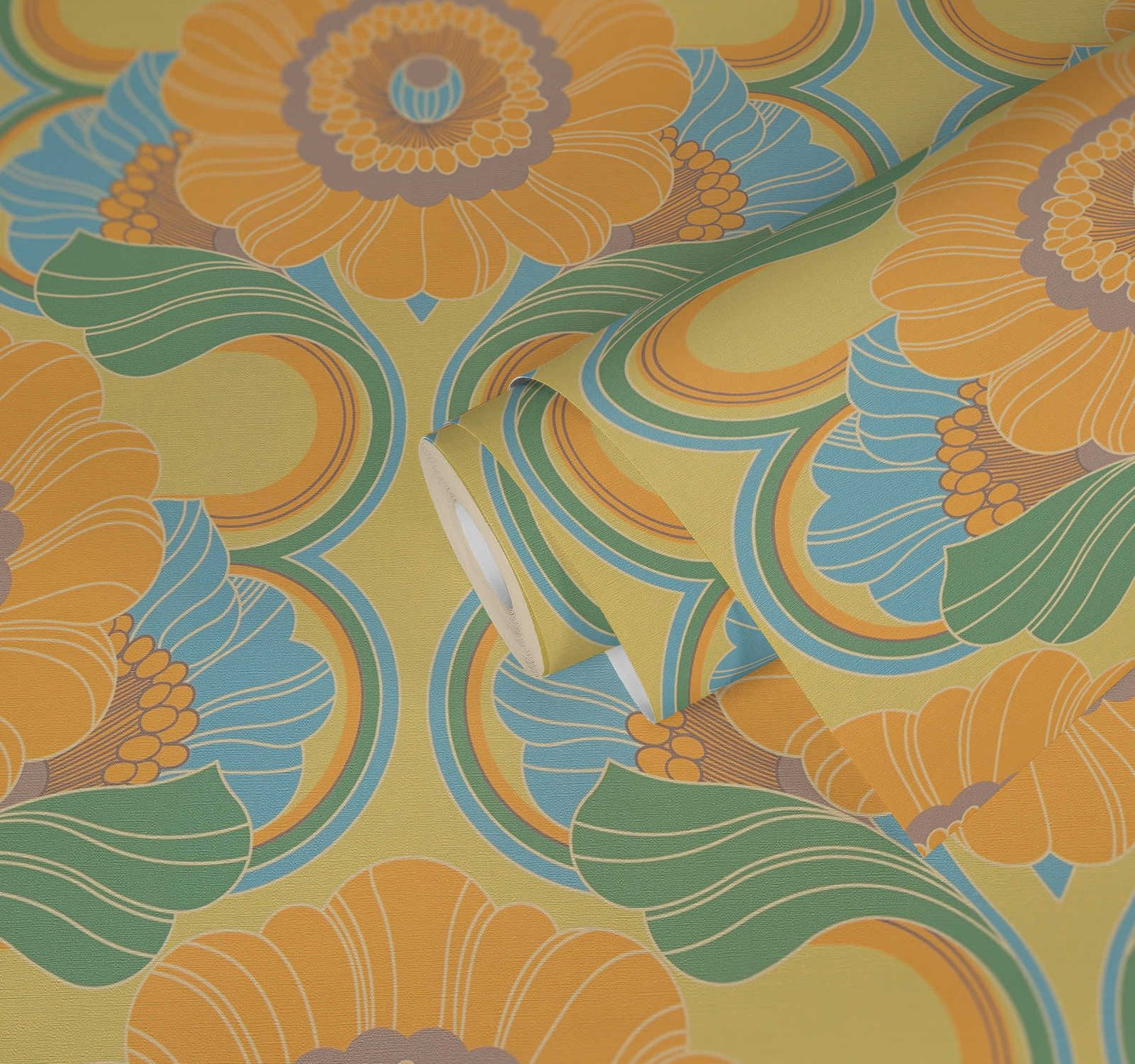Floral Fantasy Wallpaper - Yellow/Green