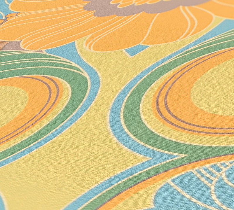 Floral Fantasy Wallpaper - Yellow/Green