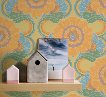 Floral Fantasy Wallpaper - Yellow/Green