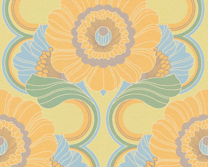 Floral Fantasy Wallpaper - Yellow/Green