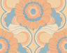 Floral Fantasy Wallpaper - Peach/Blue