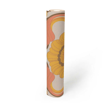 Floral Fantasy Wallpaper - Yellow/Orange