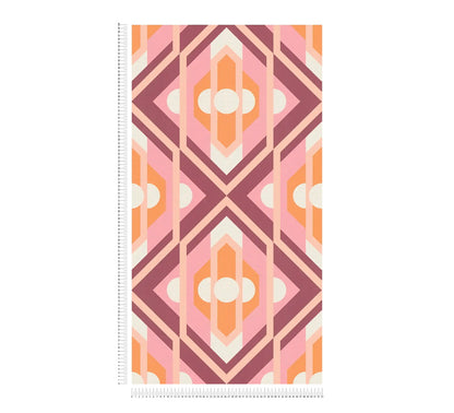 Vibrant Retro Fusion Wallpaper - Purple/Pink