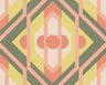 Vibrant Retro Fusion Wallpaper - Green/Pink