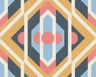 Vibrant Retro Fusion Wallpaper - Yellow/Blue