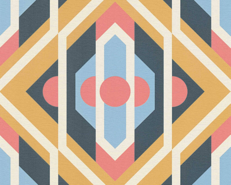 Vibrant Retro Fusion Wallpaper - 5 Colours