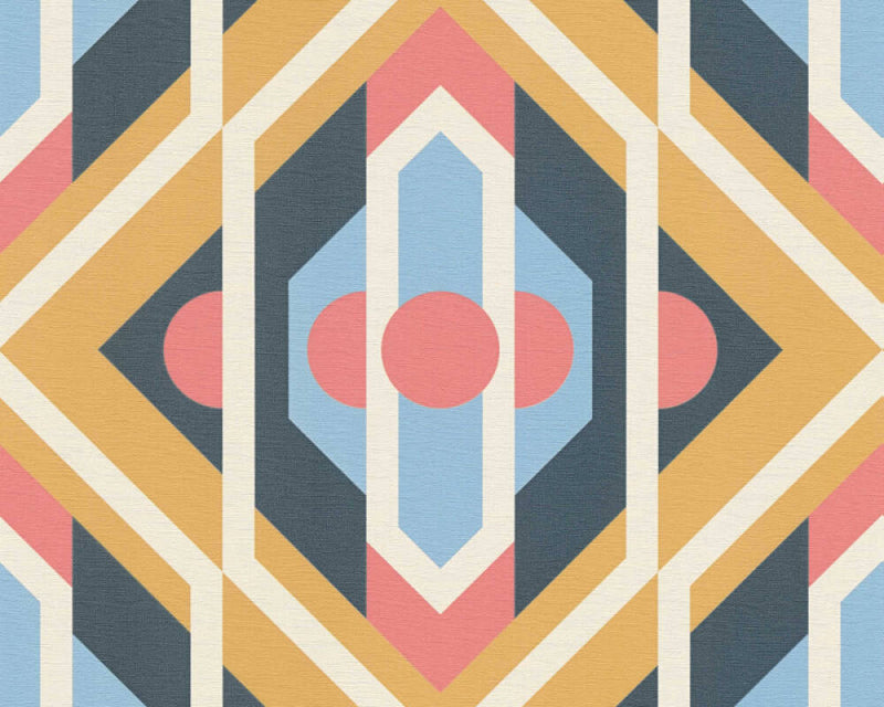 Vibrant Retro Fusion Wallpaper - 5 Colours