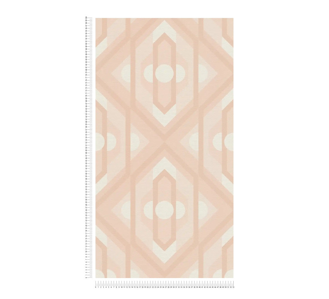 Vibrant Retro Fusion Wallpaper - Peach/Beige