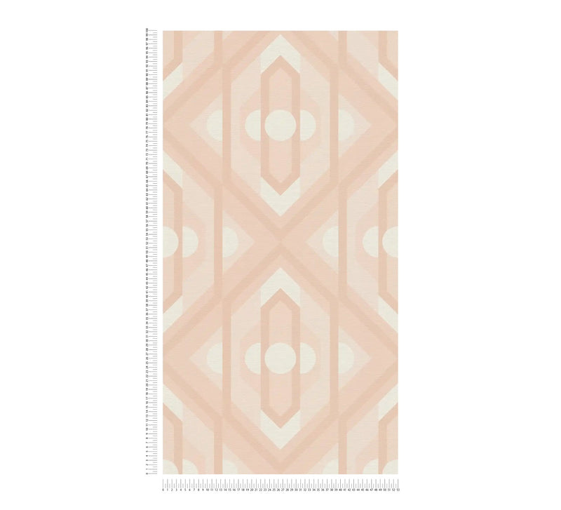 Vibrant Retro Fusion Wallpaper - Peach/Beige