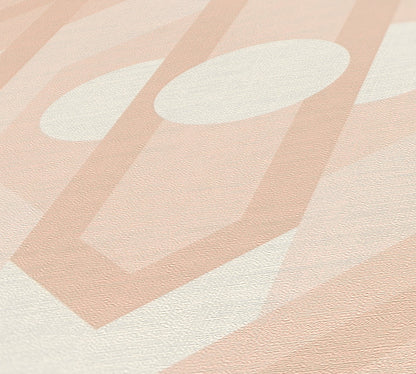 Vibrant Retro Fusion Wallpaper - Peach/Beige