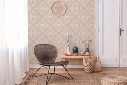 Vibrant Retro Fusion Wallpaper - Peach/Beige