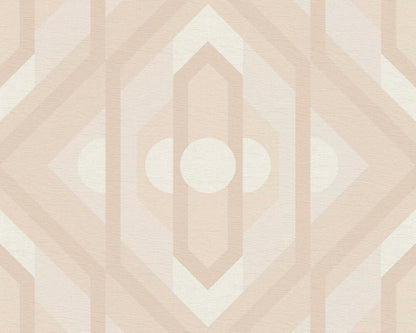 Vibrant Retro Fusion Wallpaper - Peach/Beige