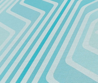 Deco Retro Wallpaper - Blue