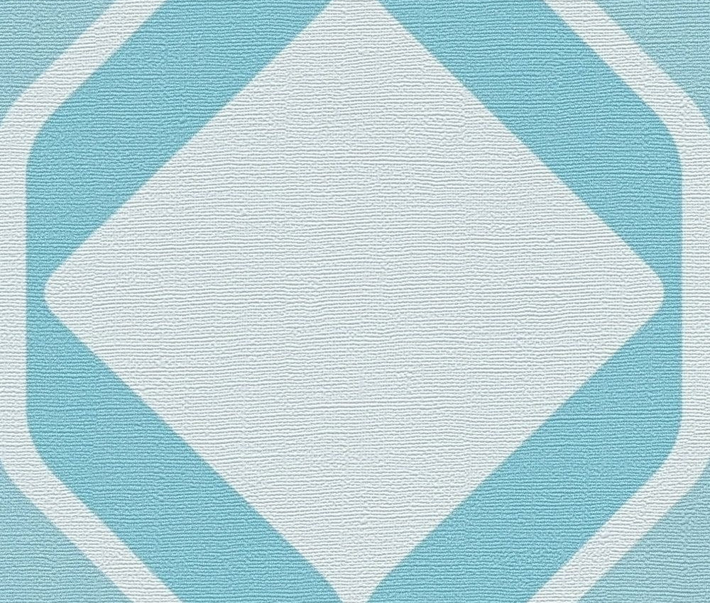 Deco Retro Wallpaper - Blue