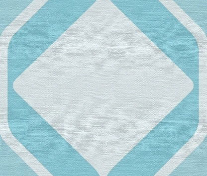Deco Retro Wallpaper - Blue