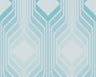 Deco Retro Wallpaper - Blue