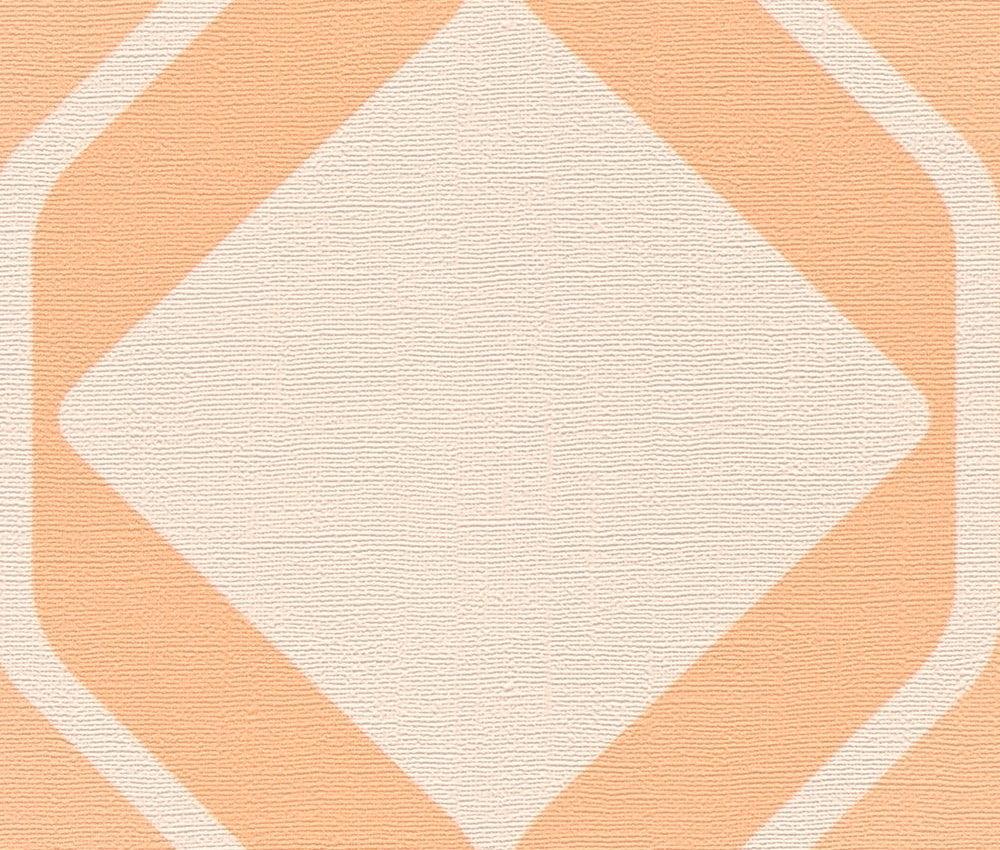 Deco Retro Wallpaper - Orange