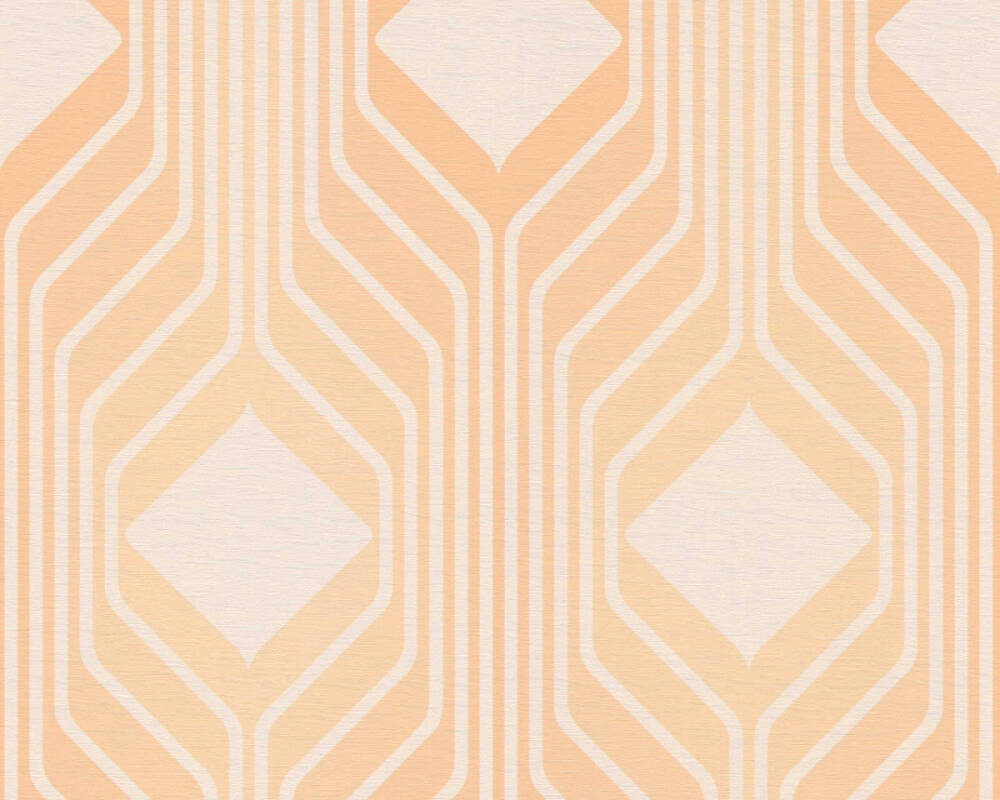 Sample - Deco Retro Wallpaper - Orange