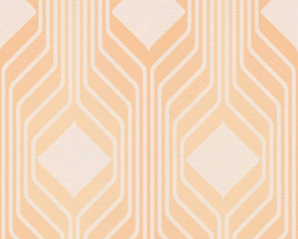 Sample - Deco Retro Wallpaper - Orange