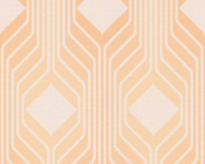 Deco Retro Wallpaper - Orange