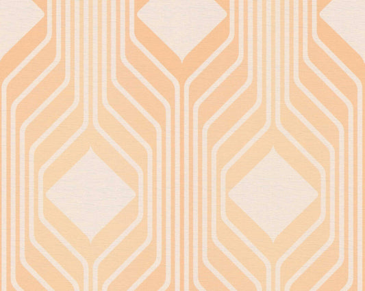 Deco Retro Wallpaper - Orange
