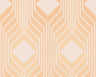 Deco Retro Wallpaper - Orange