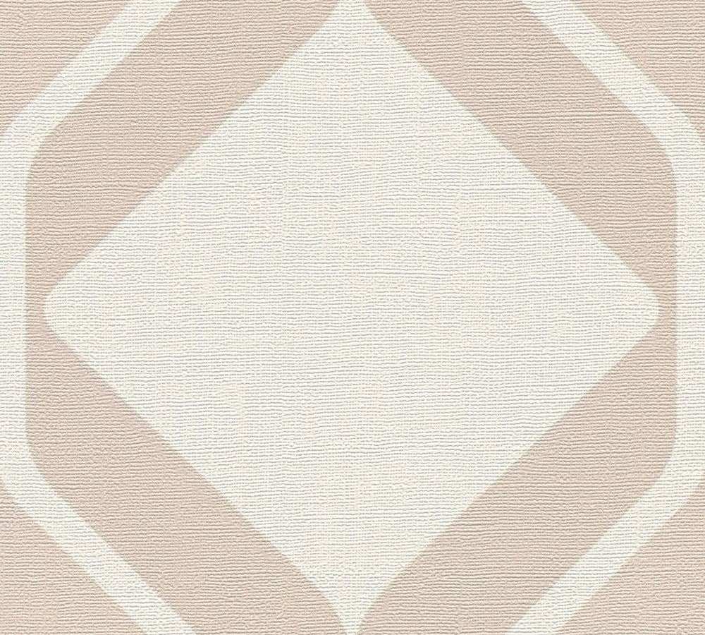 Deco Retro Wallpaper - Pearl White