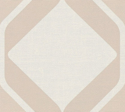 Deco Retro Wallpaper - Pearl White