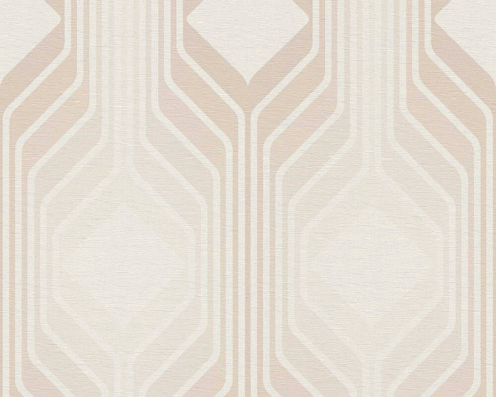 Deco Retro Wallpaper - Pearl White