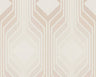 Deco Retro Wallpaper - Pearl White