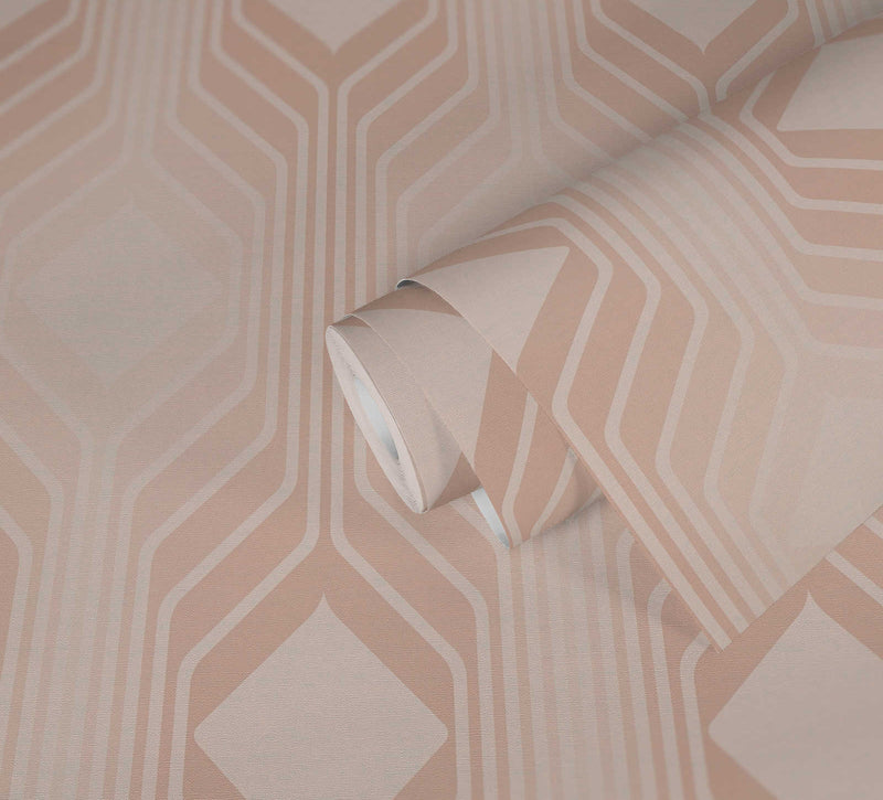 Deco Retro Wallpaper - Beige