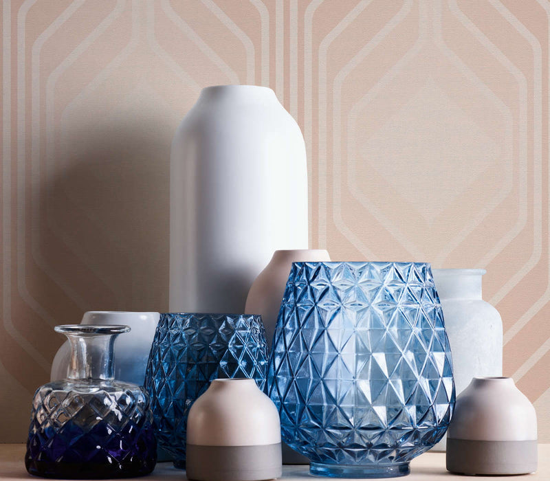 Deco Retro Wallpaper - Beige