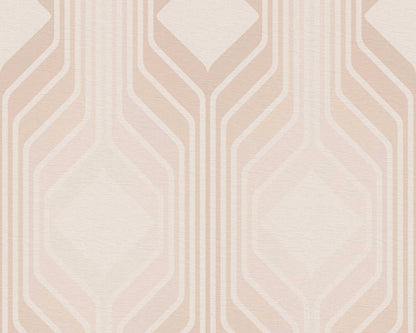 Deco Retro Wallpaper - Beige