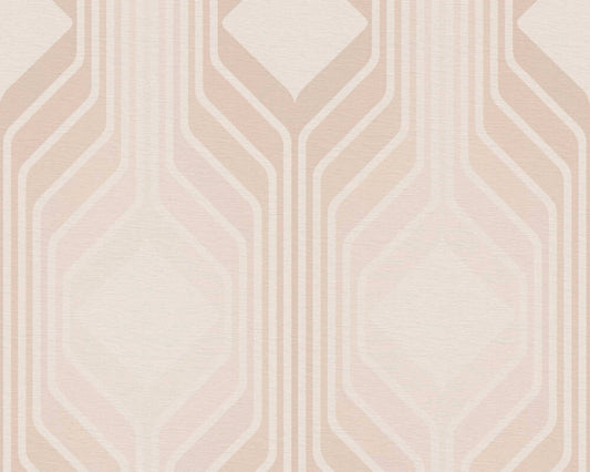 Deco Retro Wallpaper - Beige