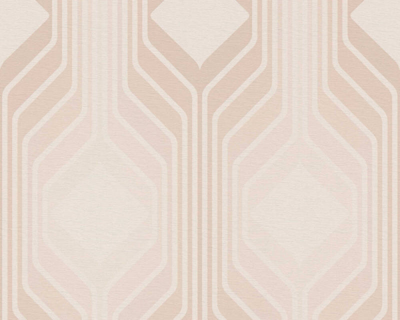Sample - Deco Retro Wallpaper - Beige