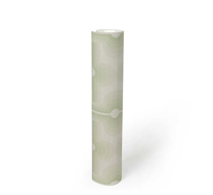 Retro Mesopotamia Wallpaper - Sage Green