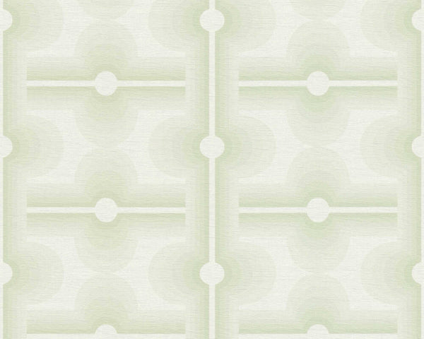 Sample - Retro Mesopotamia Wallpaper - Sage Green