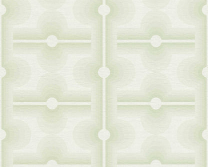 Retro Mesopotamia Wallpaper - Sage Green