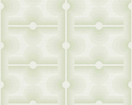 Retro Mesopotamia Wallpaper - Sage Green
