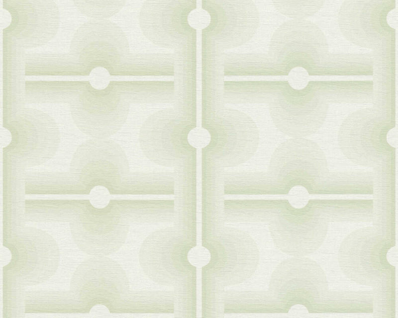 Retro Mesopotamia Wallpaper - Sage Green