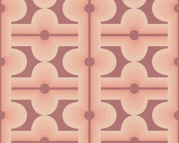 Sample - Retro Mesopotamia Wallpaper - Blush