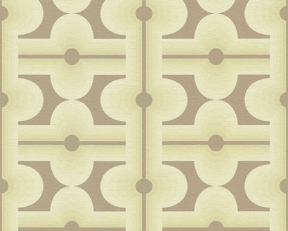 Retro Mesopotamia Wallpaper - Green