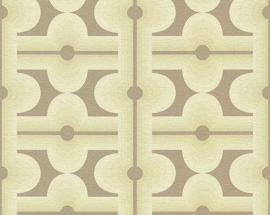 Retro Mesopotamia Wallpaper - Green